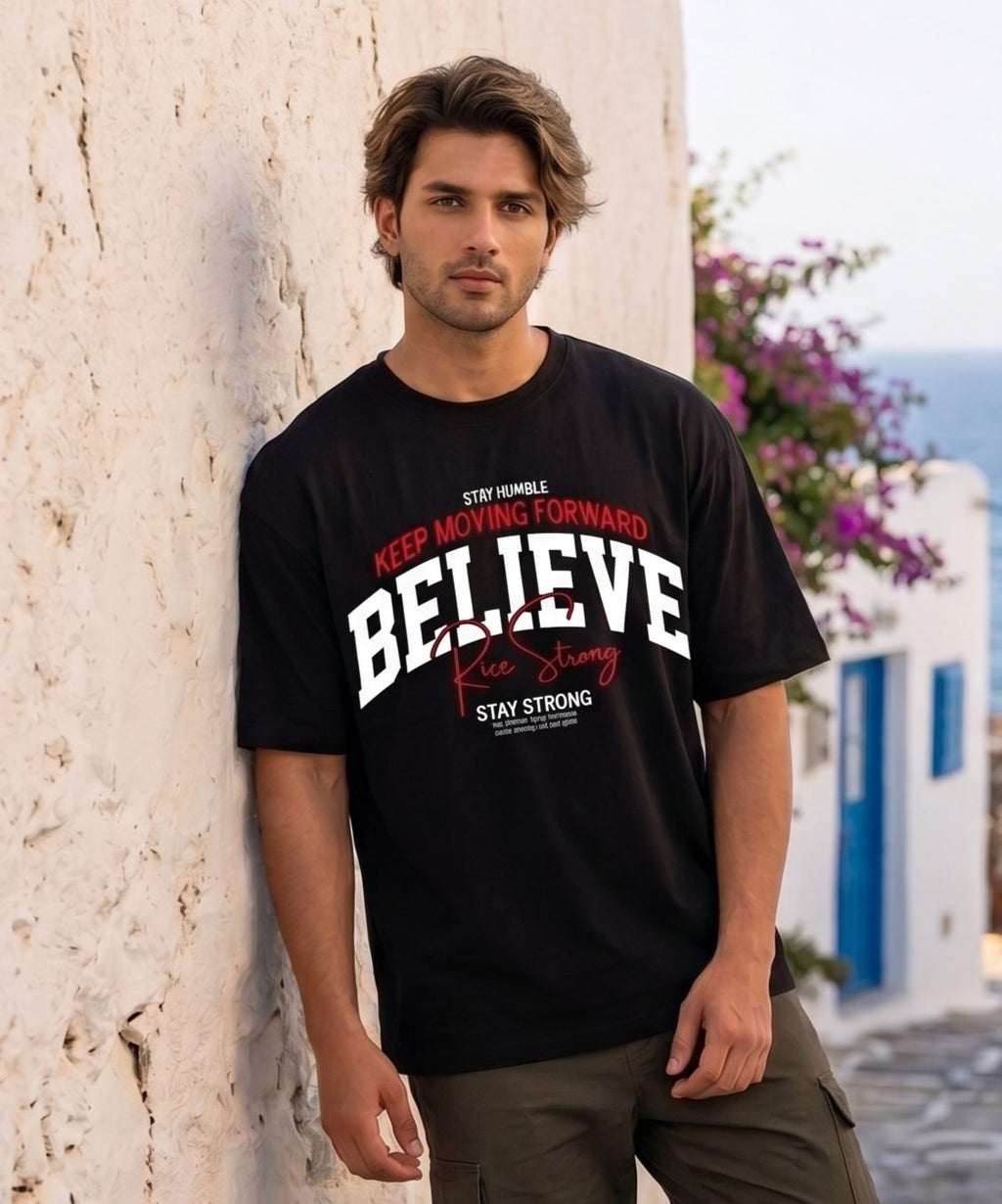Believe Oversized T-Shirt front