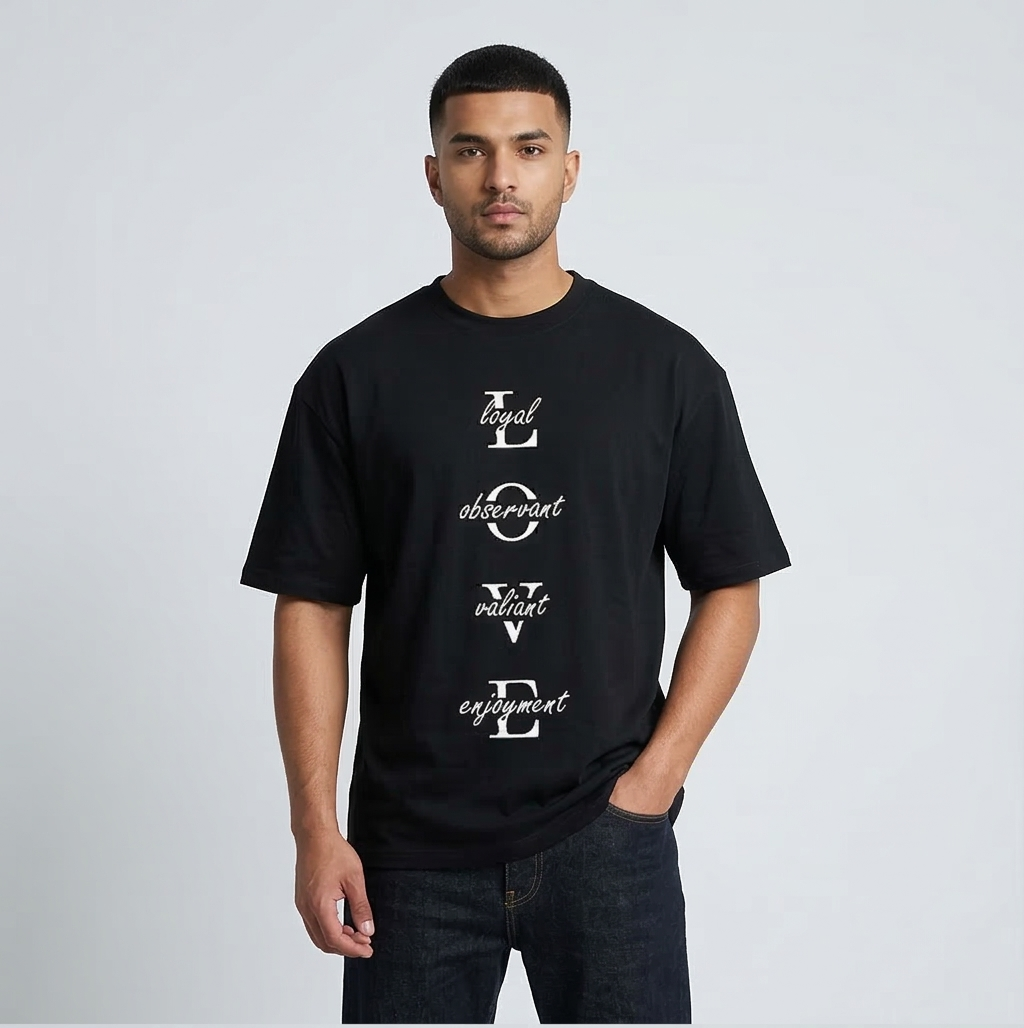 Black Love Printed T-Shirt