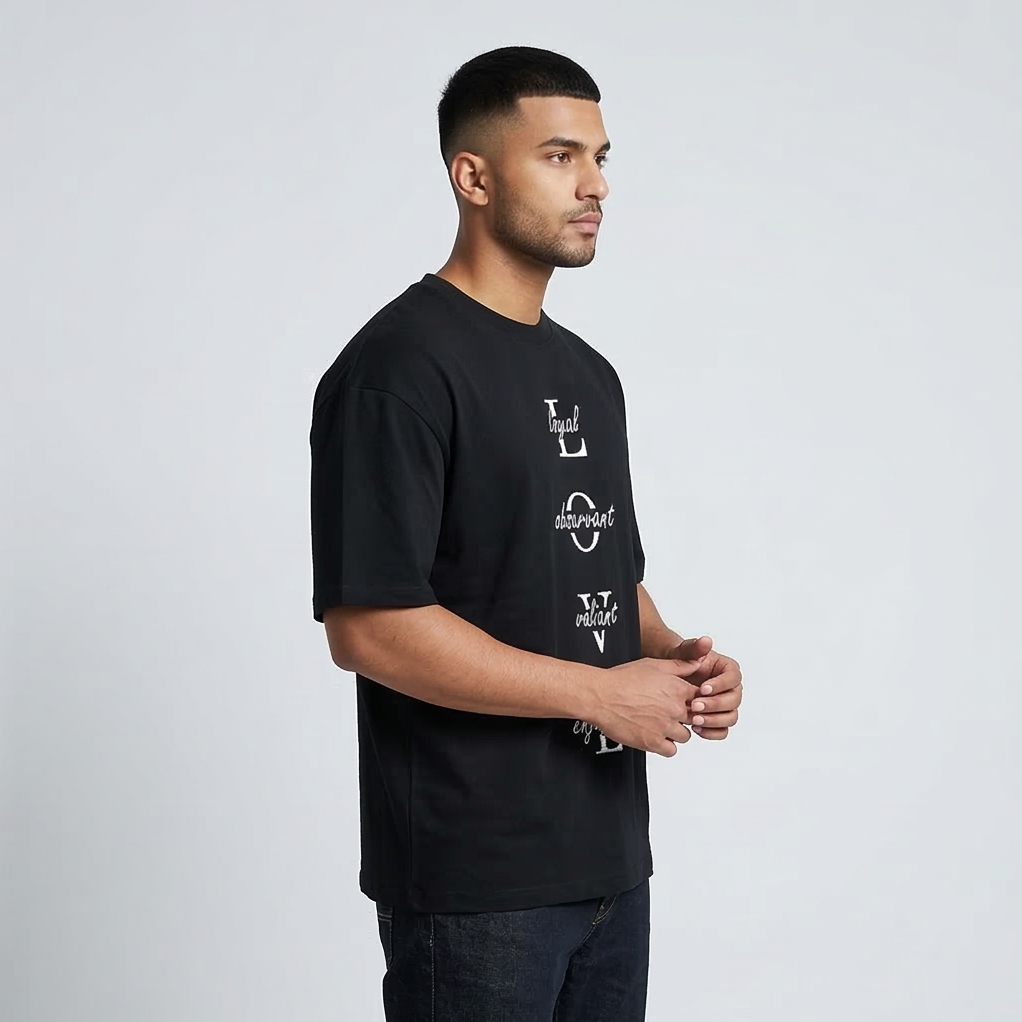 Black Love Printed T-Shirt