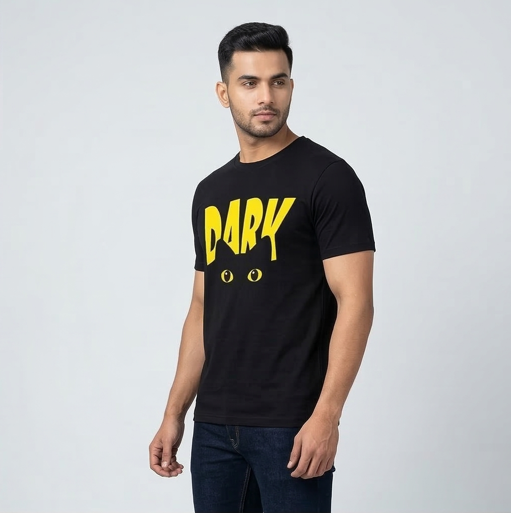 Dark Cat Printed T-Shirt
