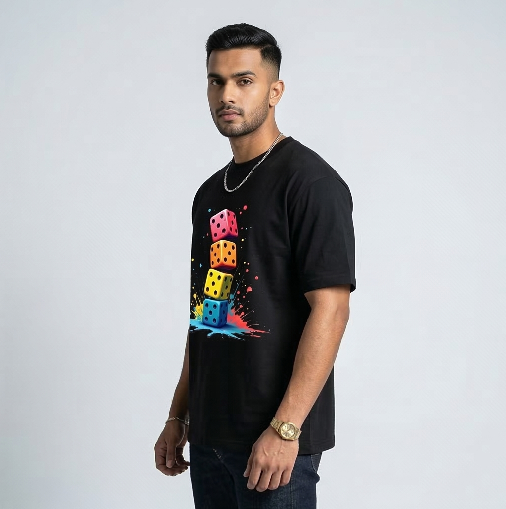 Colorful Dice Graphic Tee