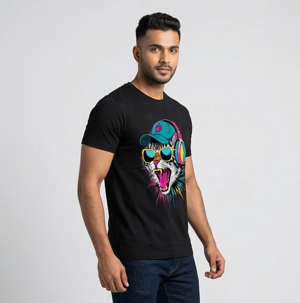 Music Cat Graphic Tee