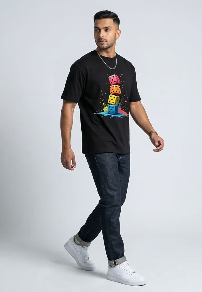 Colorful Dice Graphic Tee