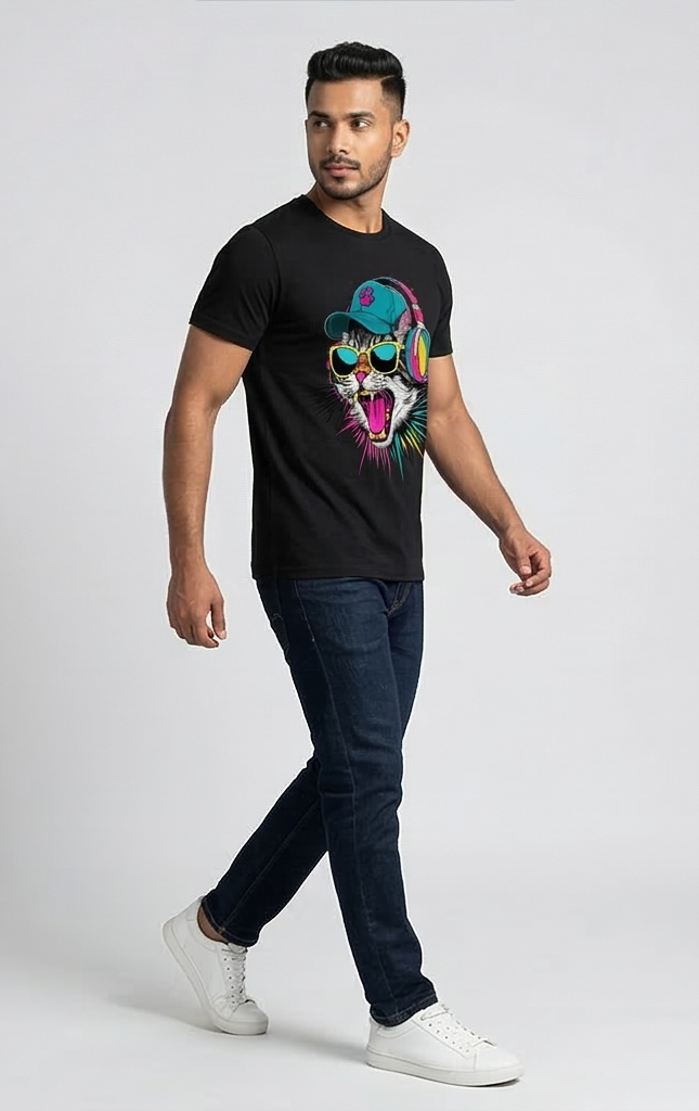 Music Cat Graphic Tee