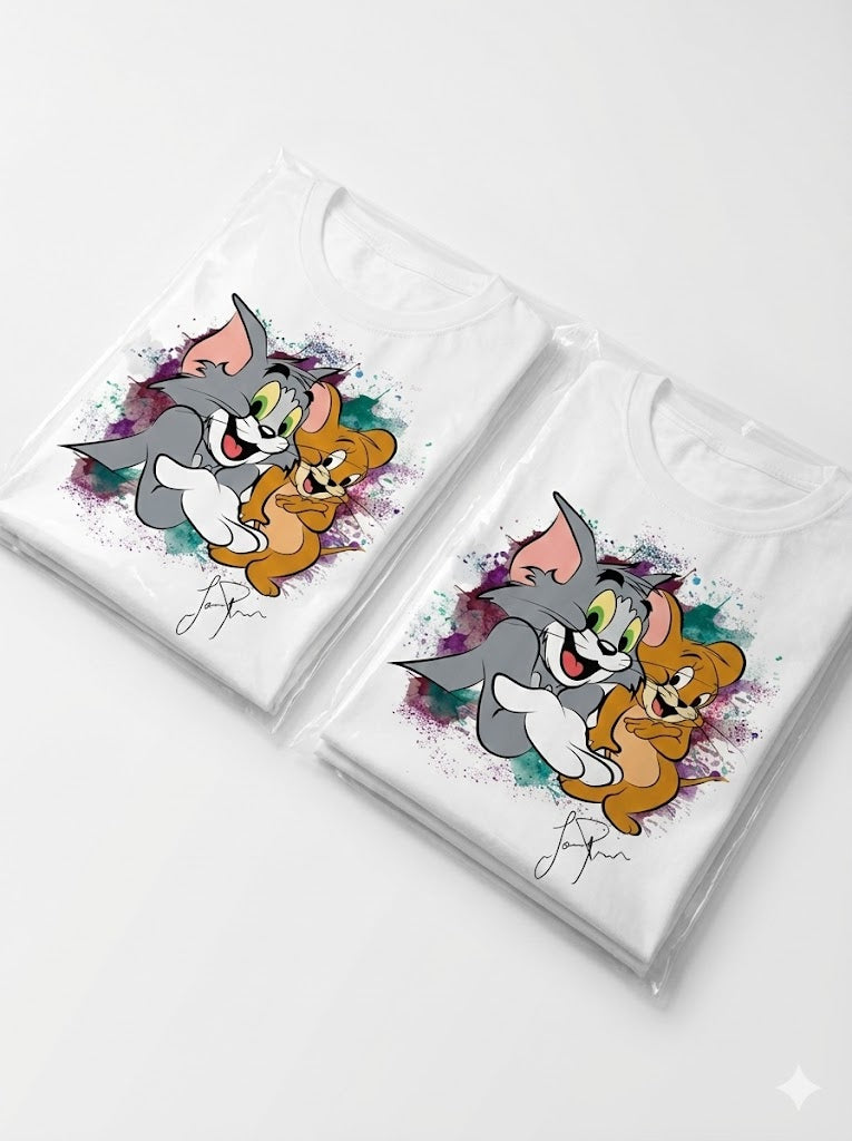 Folded Tom and Jerry tees