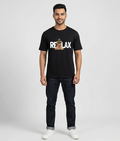 Just Relax Cool Cat Black T-Shirt - Front