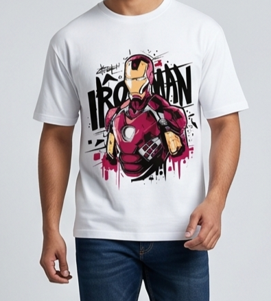 Iron Man print close up