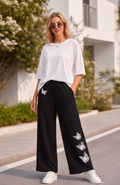 Butterfly Aesthetic Graphic Wide Leg Pyjama Lower | Women