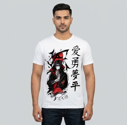 Anime hero graphic tshirt front
