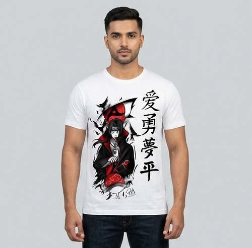 Anime hero graphic tshirt front