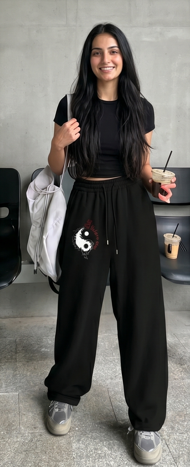 Anime Girl Graphic Wide Leg Pyjama Lower | Women