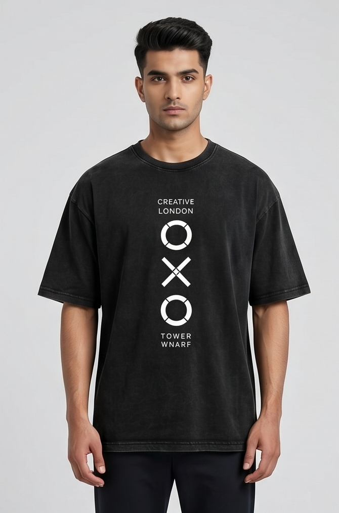 OXO Minimal Geometric Graphic Oversized T-Shirt | Men
