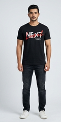 Next Level black tshirt front