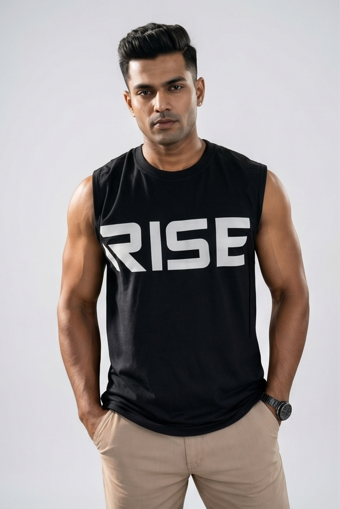Rise Motivational Typography Oversized T-Shirt | Men