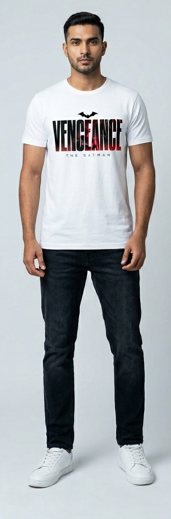 Vengeance Batman white tshirt front