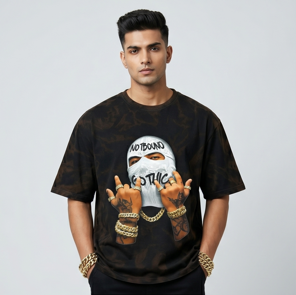 Not Bound Typography Statement Oversized T-Shirt | Men