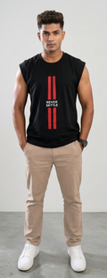 Never Settle Motivational Typography Oversized T-Shirt | Men