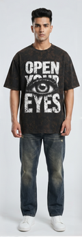 Open Eyes Surreal Graphic Oversized T-Shirt | Men