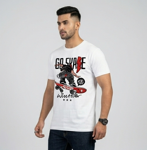 Skater tshirt side pose