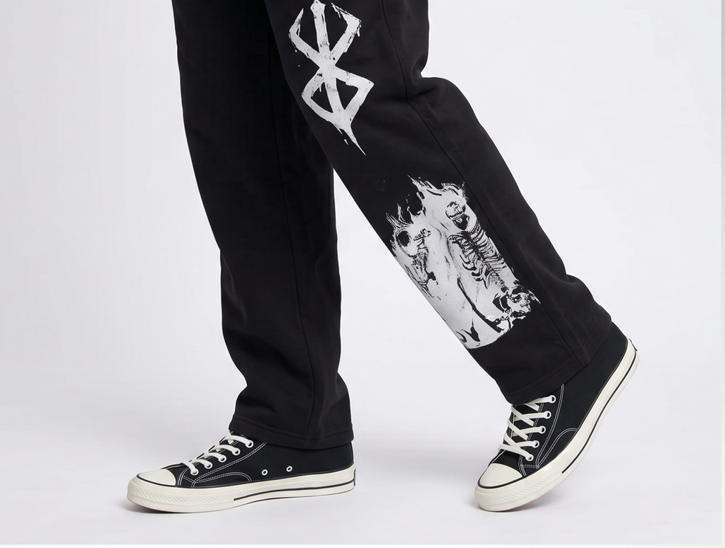Berserk Inspired Anime Graphic Streetwear Trackpants | Men