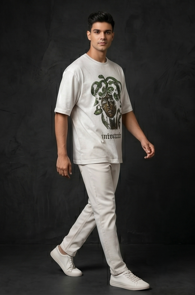 Medusa Greek Mythology Graphic Oversized T-Shirt | Men