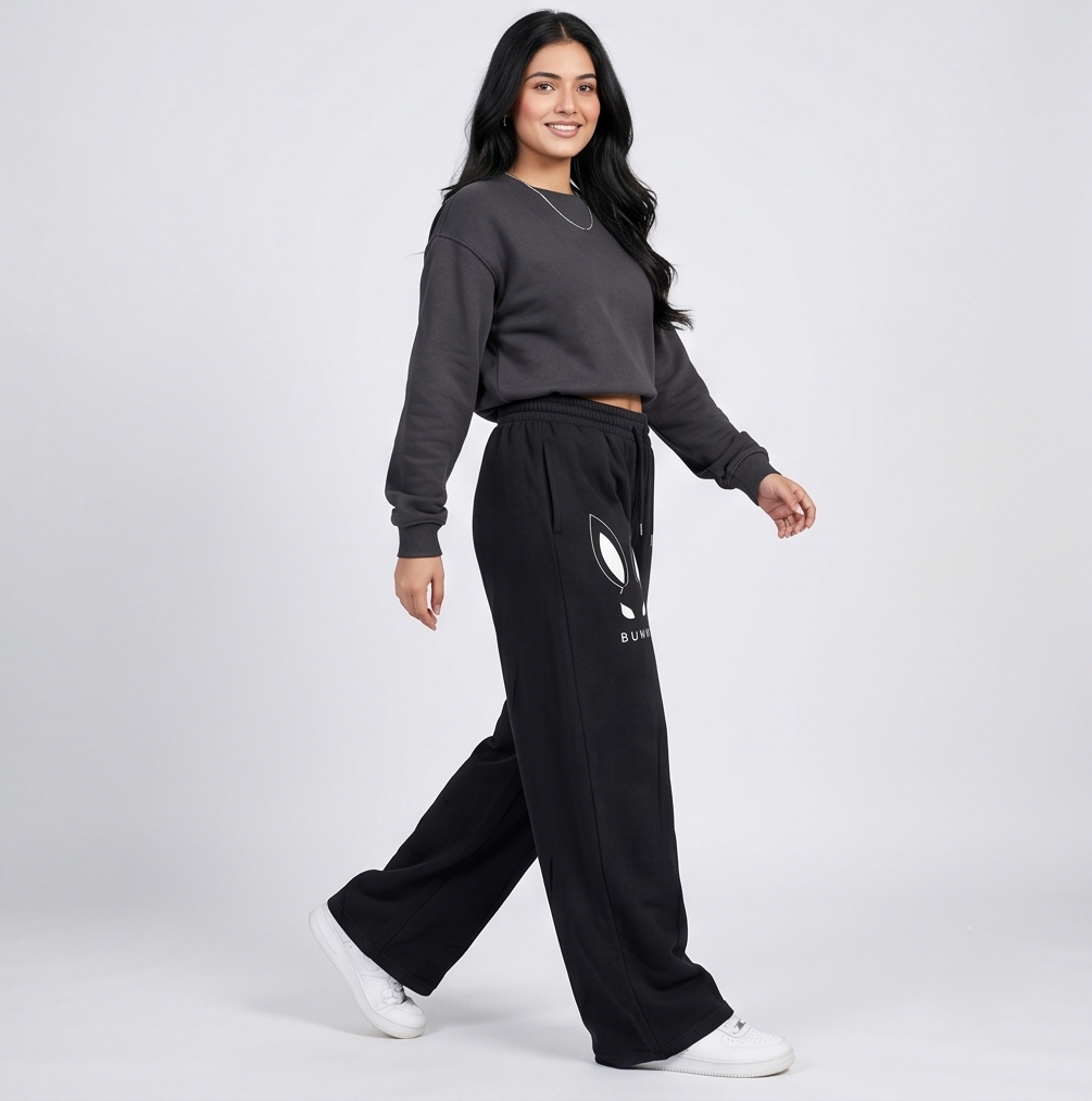 Bunny Cute Graphic Wide Leg Pyjama Lower | Women