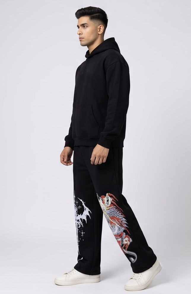 Dragon Sigilism Mystic Graphic Oversized T-Shirt | Men