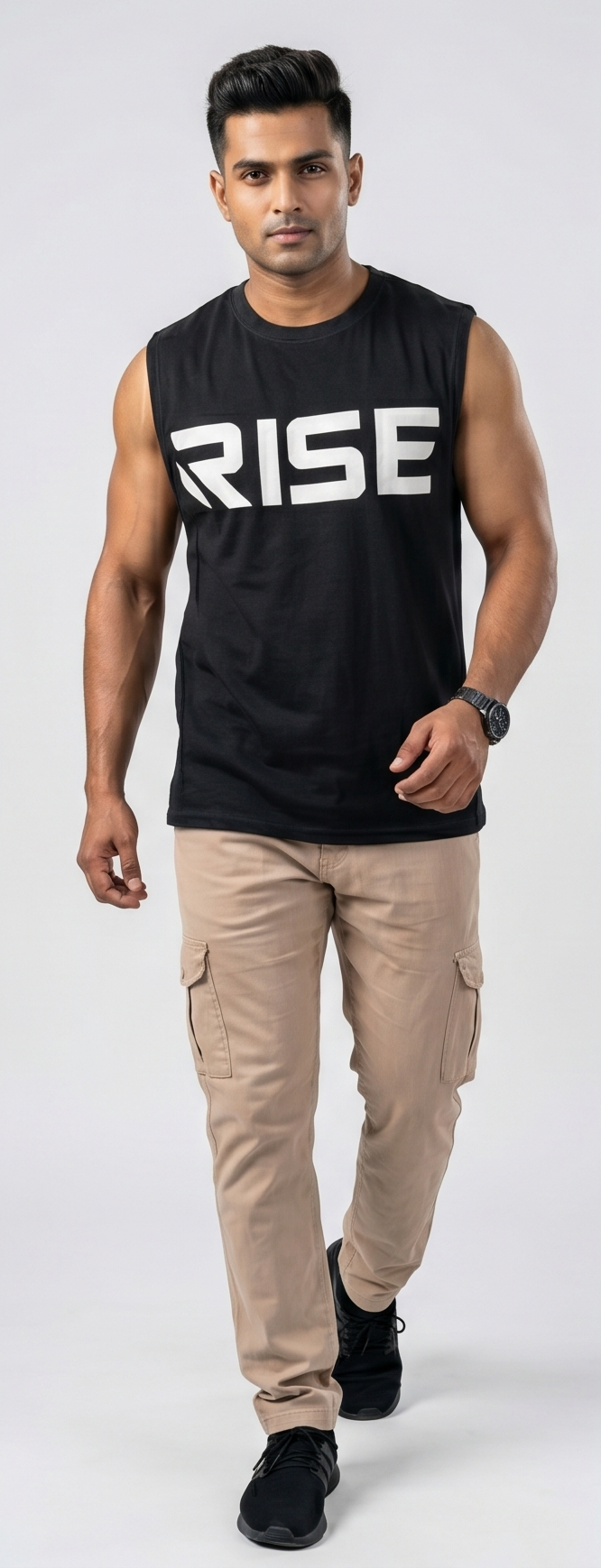 Rise Motivational Typography Oversized T-Shirt | Men