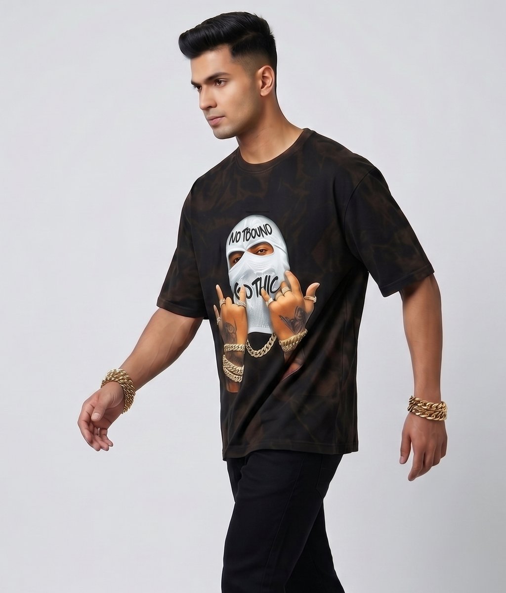 Not Bound Typography Statement Oversized T-Shirt | Men
