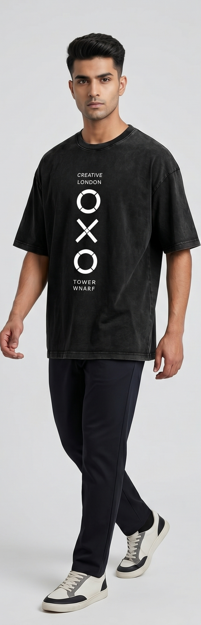 OXO Minimal Geometric Graphic Oversized T-Shirt | Men